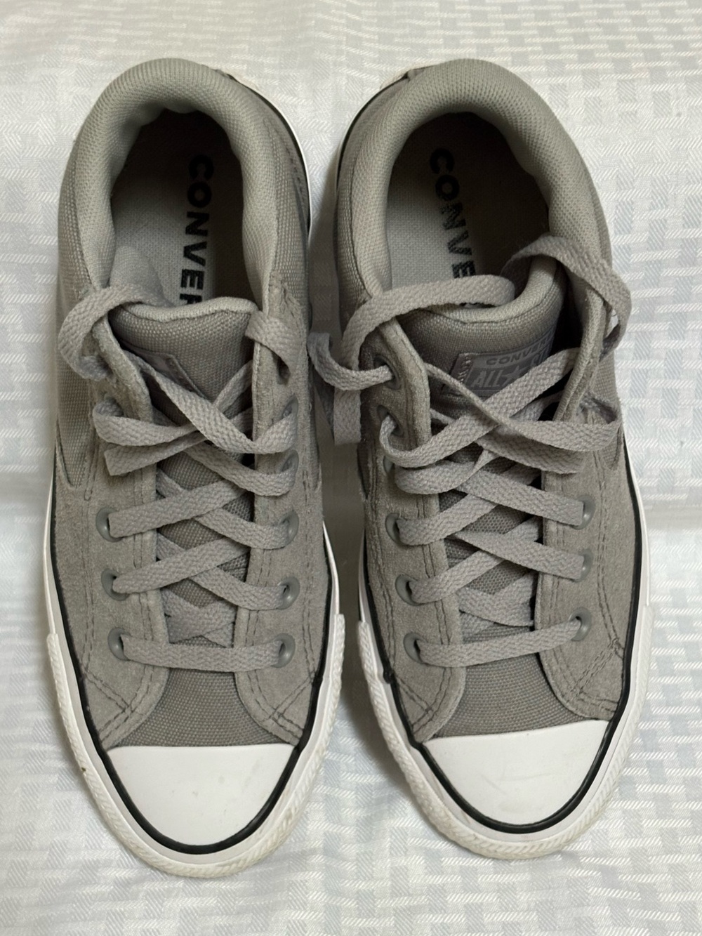 Converse Low Top Canvas Sneakers in Gray
